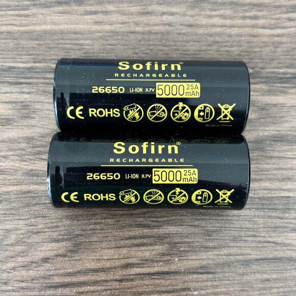 Sofirn 26650 Batteries Rechargeable 5000mAH 3.7V Button Top - Pack of 2 - Picture 2 of 2
